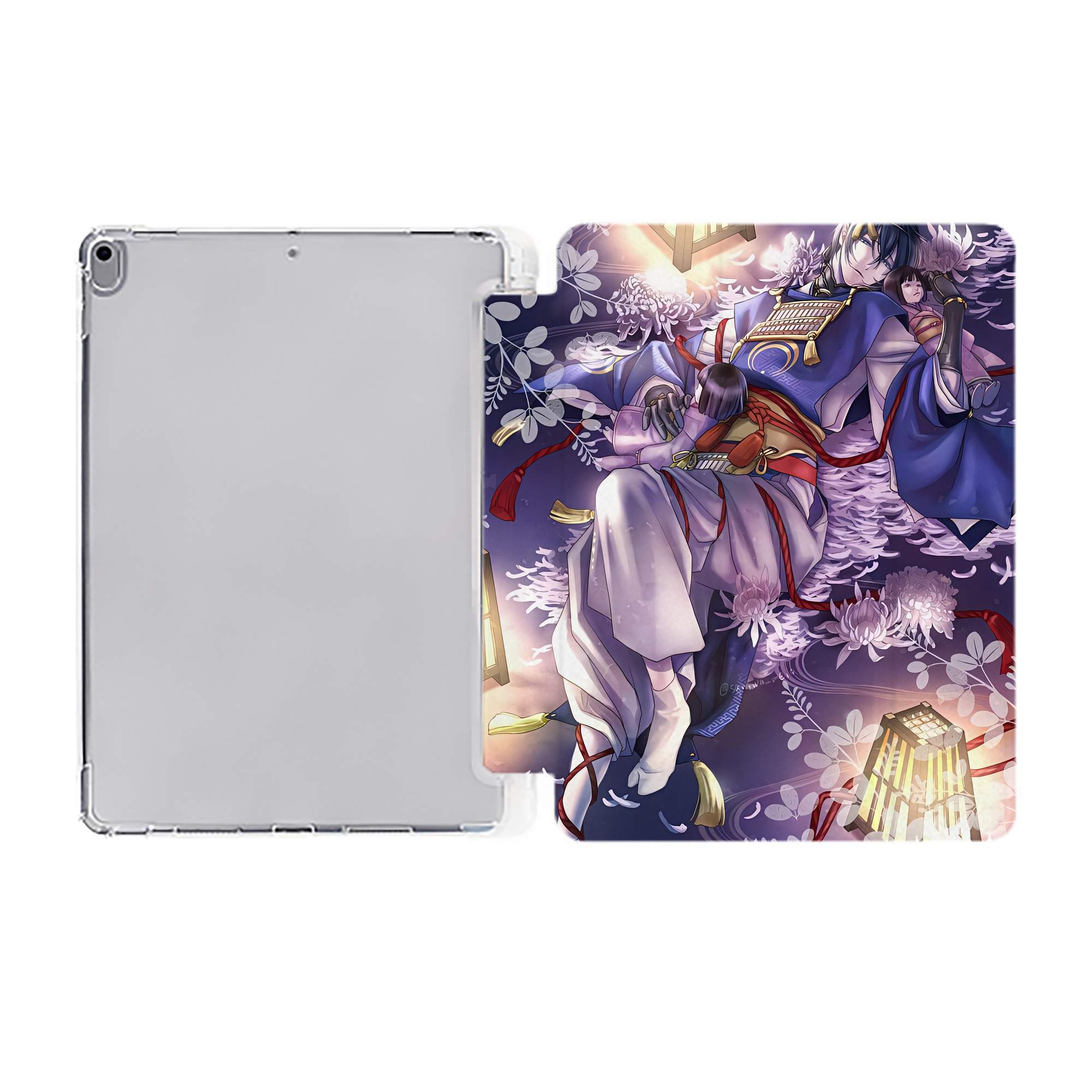 （画像用） 刀剣乱舞 Touken Ranbu IPad ケース ペン収納付き 三つ折りスタンド PUレザー×シリコン 対応機種9.5/10.5/10.9インチ